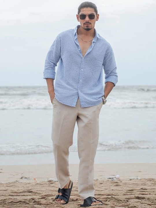 Men Micro Checks Checked Casual Shirt - Image 2